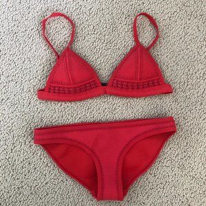 Triangl Swimwear Gigi Red Velvet Bikini Set